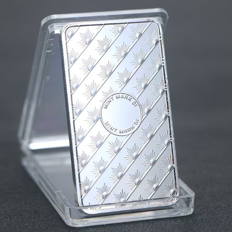 American Silver Bullion Bar Sunshine Minting .999 Fine Silver One Troy Ounce Bar Medal